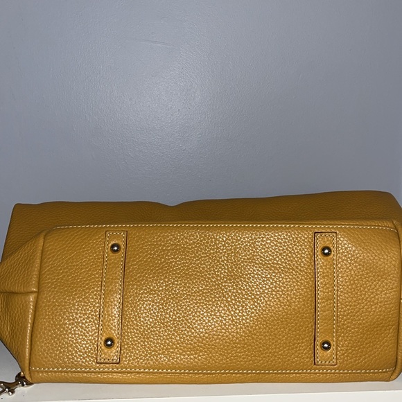 Dooney & Bourke Mustard Yellow Leather Shoulder Bag - Picture 11 of 11